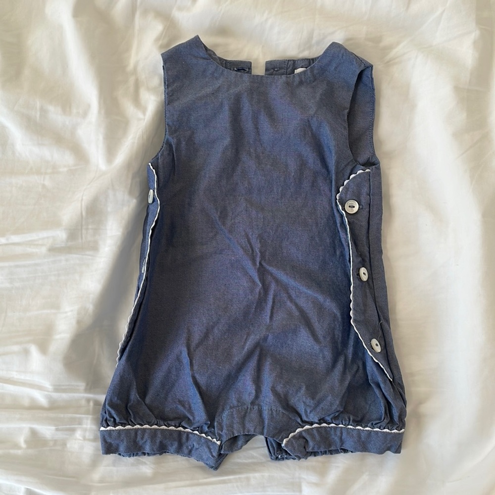 Blue Jacadi bloomers, size 0-3 months